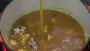 caldo para arroz meloso