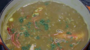 gambas y perejil