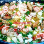 vinagreta-merluza-gambas-peperecetas Merluza en vinagreta