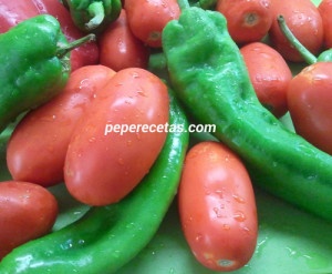 tomates y pimientos